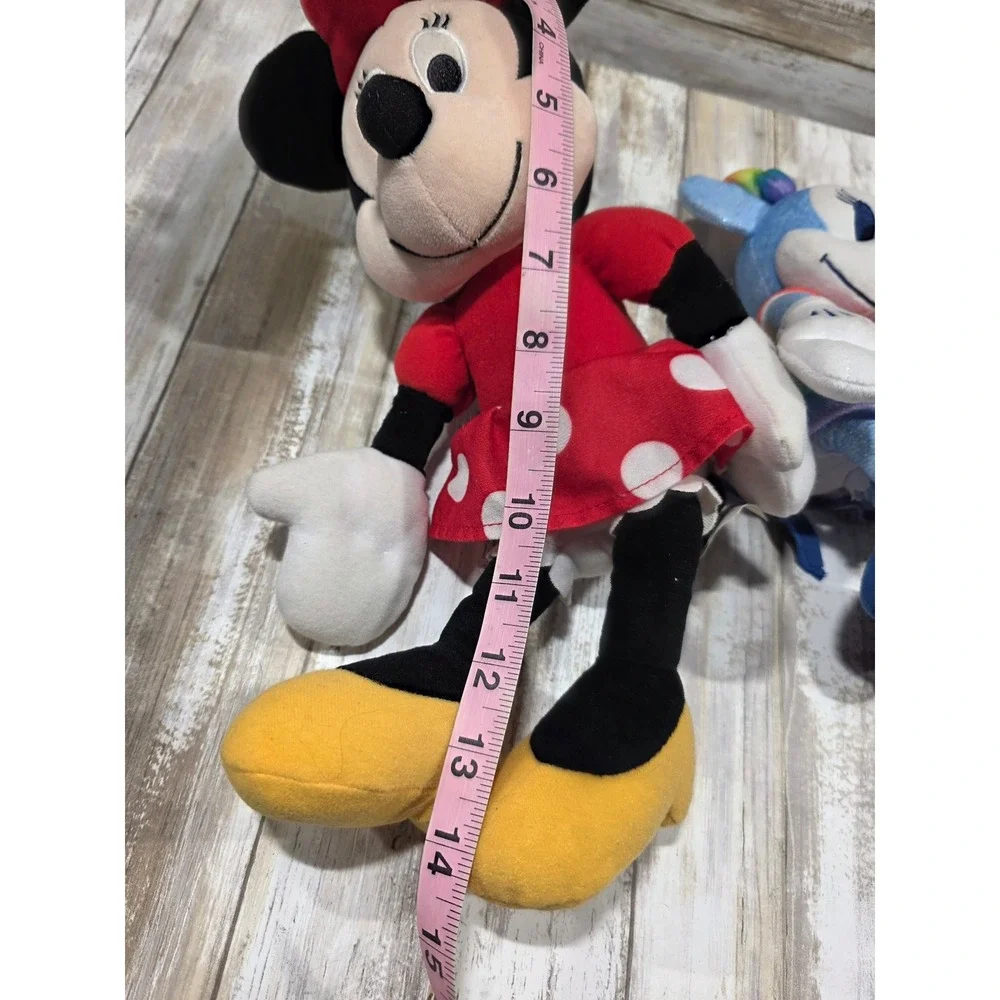 Disney Minnie Mouse Plush Toy Lot Red Rainbow‎ Pink Outfits
